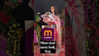 Most viral saree  #affodablemeeshosaree #meeshofestivewear #onlineshopping #meeshoreadytowearsaree