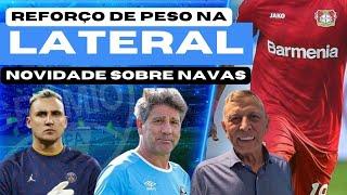 GRÊMIO QUER REFORÇO DE PESO NA LATERAL! JOGA MUITO, É DA EUROPA E DE SELEÇÃO | NOVIDADE SOBRE NAVAS