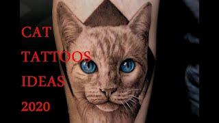 35 AWESOME TATTOOS IDEAS OF CATS  ON ARMS 2020