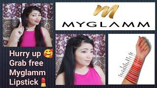MYGLAMM LIT Liquid Lipstick || Review of MYGLAMM Free Lipstick || Get Free Myglamm Lipstick