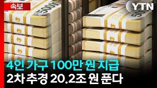 [속보] 4인 가구 100만 원 지급...2차 추경 20.2조 원 푼다 / YTN