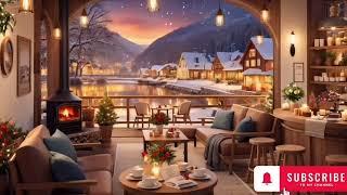Relaxing Spring Ambience Cozy Fireplace  Gentle Jazz & Nature Sounds for Deep Relaxation 01158