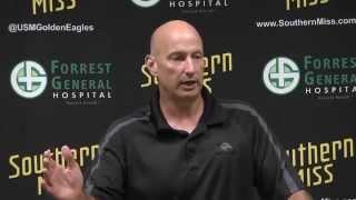 Coach David Duggan speaks with the media 10-14-2014