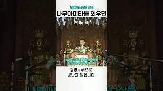 나무아미타불 관세음보살을 외우면, 청화스님