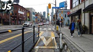 The Yonge Street Bike Lanes are Now Permanent! | Toronto Ride (Feb 2023)