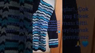 Çok kolay Tunus işi 4-5 yaş erkek hırkası #keşfetbeniöneçıkar #crochet #hırkamodelleri #tunusişi