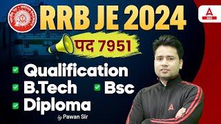 RRB JE 2024 Notification | RRB JE Educational Qualification Details by Pawan Moral