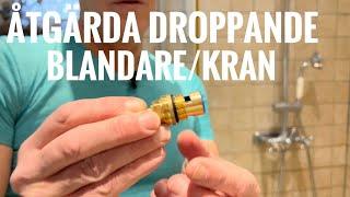 Åtgärda droppande och läckande duschblandare och kran.