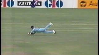 World Cup 1992. Classic Chris Lewis catch at backward point to dismiss Dean Jones at the SCG