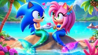 SONIC Falls In Love With AMY Mermaid? What Happened?| Funny Story | Sonic The Hedgehog 3 Animation