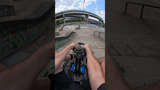 Drifting Go Kart at Skatepark