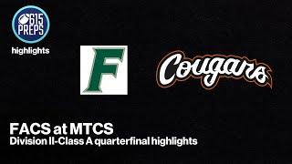 TSSAA football playoff highlights: FACS at MTCS