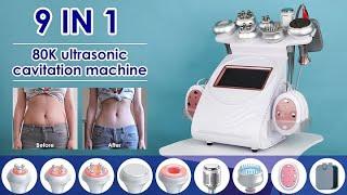 9 In 1 80K ultrasonic cavitation slimming machine