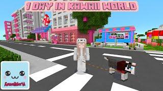 1 DAY with DOG in my CITY in Kawaii World - Go to school