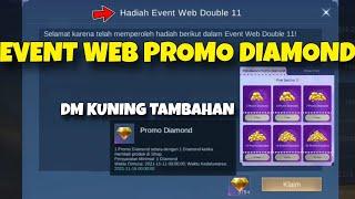 EVENT WEB PROMO DIAMOND ! CARA MENDAPATKAN DM KUNING TAMBAHAN PANEN SKIN SKIN 1 DIAMOND 11.11 2024