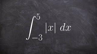 Learn how to evaluate the definite integral of absolute value by graphing