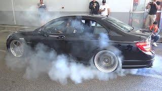 BURNOUTS & MADNESS in a Tunnel!! - CRAZY Tuned Cars LOUD Sounds, Launch Controls & Accelerations!!