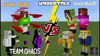 Undertale (KOUKI 0528) VS Undertale (HabiRGB) Minecraft PE (GoD Chara loses to CHAOS Chara?)