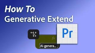 How to use generative extend in Premiere Pro beta to create extra frames