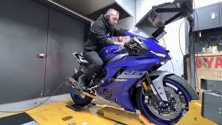 2020 Yamaha R6 Dyno Run. Full Akrapovic Exhaust.