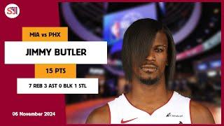 JIMMY BUTLER 15 PTS vs PHX 06 Nov 24-25 MIA Highlights