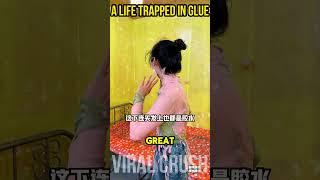 A life trapped in glue ~ mini wood toy | woodworking art skills / hand crafts #shorts