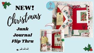 NEW Four Christmas Junk Journal Flip Through- #junkjournal #junkjournalling #christmasjournal