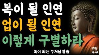복이 될 인연 업이 될 인연 이렇게 구별하라ㅣ부처님 말씀ㅣ불교 명언ㅣ석가모니 가르침