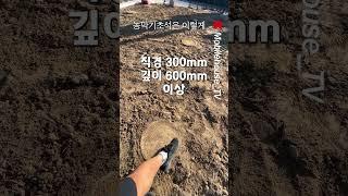 농막 기초석은 이렇게~ #shorts  #mobilehouse #농막 #이동식주택