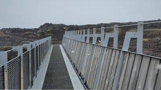 Walking across Bridge Between Continents from Eurasian to North American Plate in Iceland [4K]