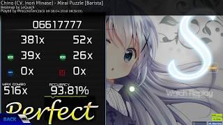 [osu!] [Only mouse] Chino (CV. Inori Minase) - Mirai puzzle [Barista] + HD