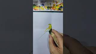 Rainbow_Calligraphy.Bird(korean style)혁필화.花文字