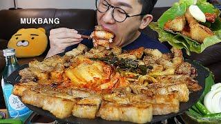 두툼한 로즈마리삼겹살에 김치구워서 소주 반주 먹방은 못참지~ ROSEMARY Samgyeopsal MUKBANG