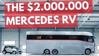 EUROPEAN CLASS A RV LUXURY $2.000.000 MERCEDES CAMPER exclusive ROOMTOUR with CAR inside