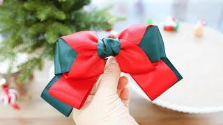 에일린리본공예DIY420리본으로 크리스마스빅보우 만들기 christmas ribbonpin idea how to make lovely bigbow handmade tutorial