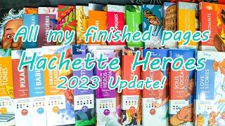 Progress in my French Coloring Books | Hachette Heroes | Finished Pages | 2023