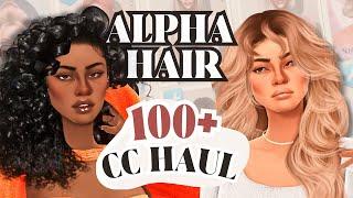 SIMS 4 : ALPHA HAIR CC Haul + CC LINKS in Description 