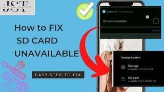 How to Fix SD card UNAVAILABLE in phone (2Steps)