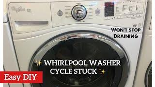  WHIRLPOOL WASHER NOT FINISHING CYCLE - EASY FIX 