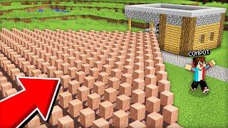WHY IS THIS HUGE LINE OF VILLAGERS STANDING AT MY HOUSE IN MINECRAFT | Compot Minecraft