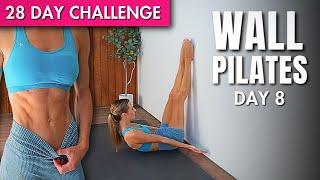 7 Min Wall Pilates for Belly Fat & Abs | 28 DAY WALL PILATES CHALLENGE Day 8