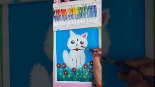 Beautiful cat painting design #virolshort #youtubeshortvideo #diy