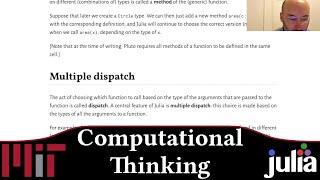 Functions and types: Multiple dispatch | Week 3 | 18.S191 MIT Fall 2020