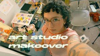 a much needed studio makeover and reorganization vlog!