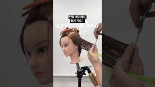 1분커트숏폼 ”단발 레이어드컷“