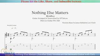 Nothing Else Matters (Another Easy Version arr for Acoustic Guitar with Tab)