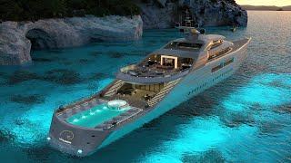 TOUR INSANE 350ft Luxury YACHT designed by 1.61 London - A mansion on the water