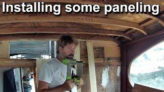 Paneling the bulkhead and Planking the dashboard - Wooden Boat Restoration- Travels With Geordie #53