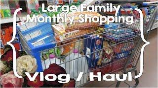 Shop with Me ║Large Family Monthly Grocery Shopping Haul │Jan. 2017 │ $875