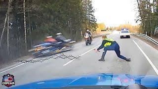 MOST Shocking And Devastating of Motorcycle Police Chases And Road Rage Caught On Dashcam!